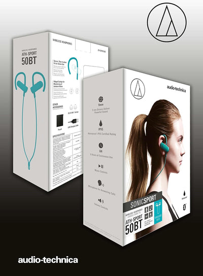 Audio-Technica ATH-SPORT50BTBL Bluetooth Sport Kopfhörer Blau