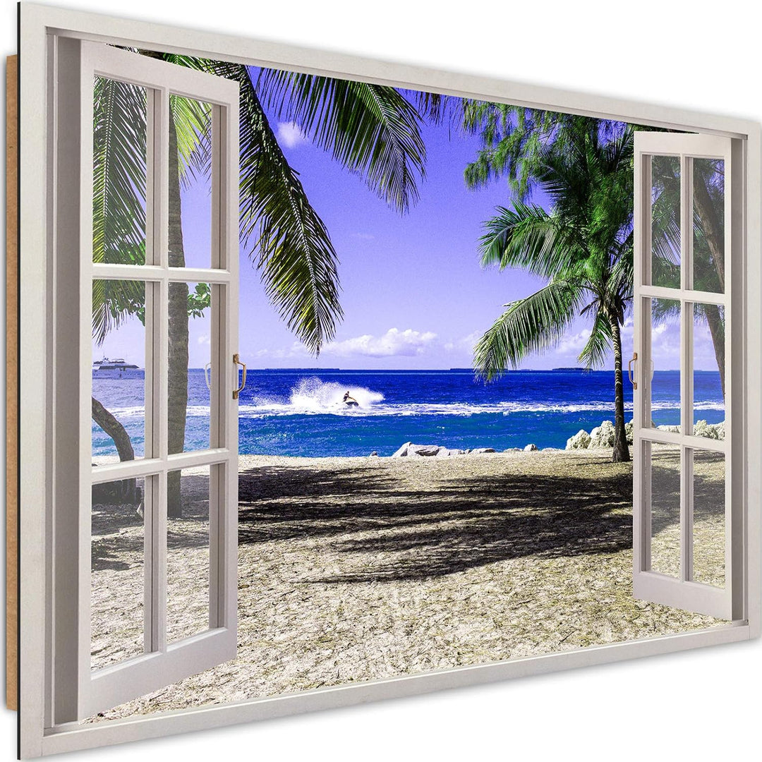 Feeby - Wandbilder Wohnzimmer 90x60 cm, Deko Paneel Bilder, Bilder für Schlafzimmer, Echter Gemalter