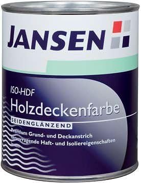 2x Jansen ISO-HDF Holzdeckenfarbe 2,5 Liter - seidenglänzend