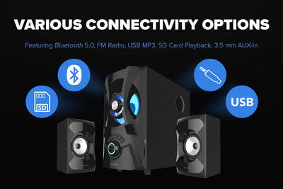 Creative SBS E2900 Leistungsfähiges 2.1-Bluetooth-Lautsprechersystem mit Subwoofer für Fernseher und