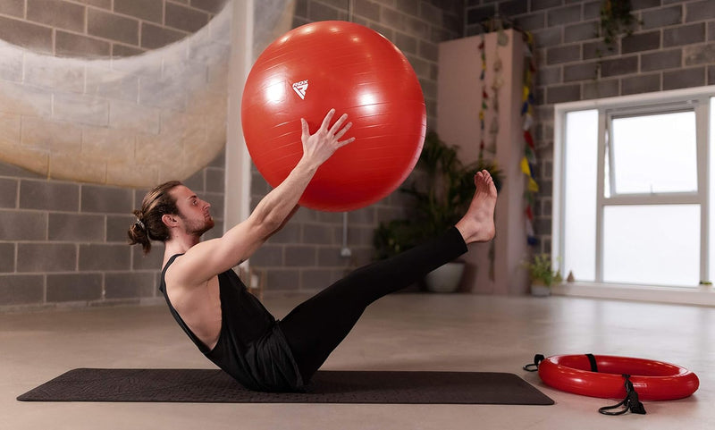 RDX Gymnastikball mit Widerstandsbänder Stabilitätsbasis, Extra Dicker Sitzball Yoga Pezziball Fitne