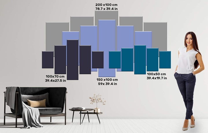 Feeby Wandpaneele Wandbilder 3d DIY Dekoration Wandverkleidung für Lobby New York 5 teilig Architekt
