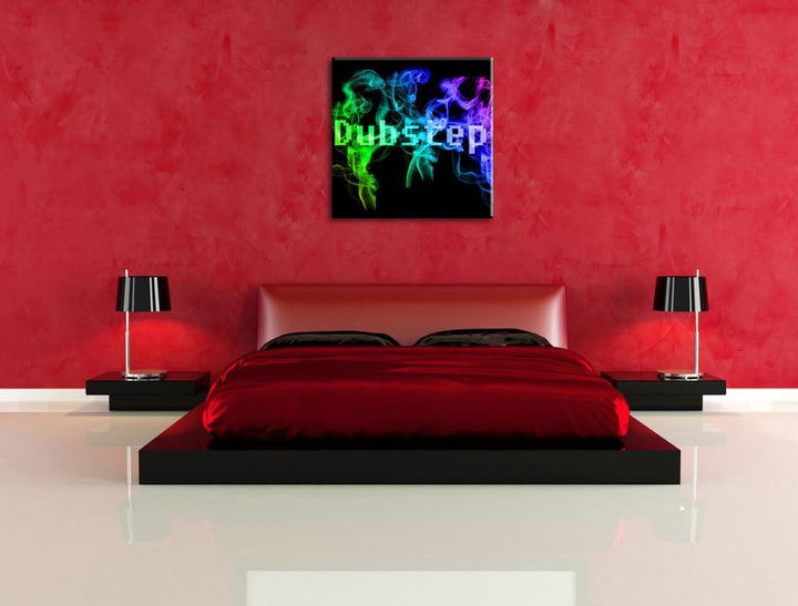 Pixxprint Electro Music Dubstep Boxen als Leinwandbild Quadratisch/Grösse: 70x70 / Wandbild/Kunstdru