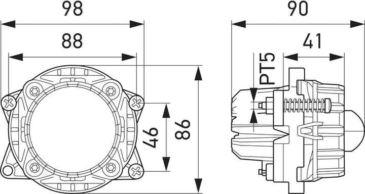 HELLA - symmetrisch/LED-Fernscheinwerfer - Modul 60 - CCC/ECE-R113/ECE-R10/E4 0313/E12 0 - 1KL 998 6