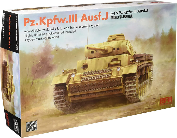 Rye Field Model RFM5070 Pz. Kpfw. III AUSF. J w/workable Track Links 1:35