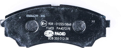 HELLA PAGID 8DB 355 012-381 Bremsbelagsatz - T1603 - Dicke/Stärke: 16.9mm - Bremssystem: Tokico - mi