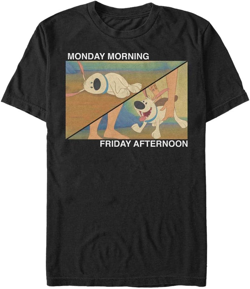 Disney Unisex Mulan Monday To Friday Organic Short Sleeve T-shirt XXL Schwarz, XXL Schwarz