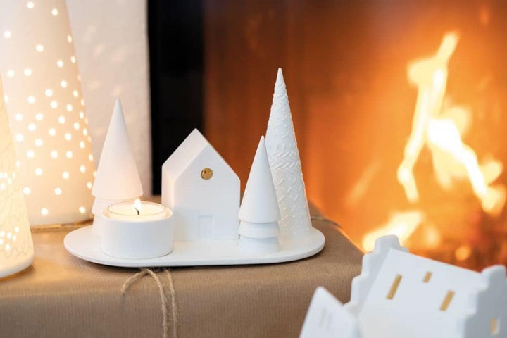 Räder Wintermärchen Kerzenhalter Waldhütte