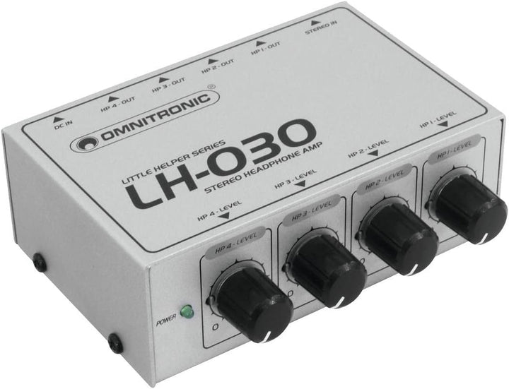 OMNITRONIC LH-030 Kopfhörerverstärker | 4-Kanal-Kopfhörerverstärker, Klinke