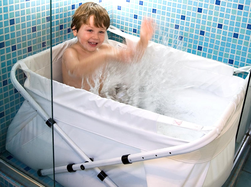 Bibabad Faltbare Babybadewanne - Rutschfeste, tragbare Badewanne für Dusche mit Rahmen - Geeignet fü