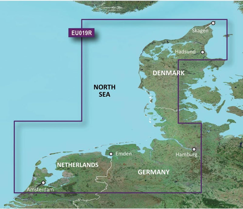 Garmin BlueChart VEU019R, Seeregion Alborg bis Amsterdam