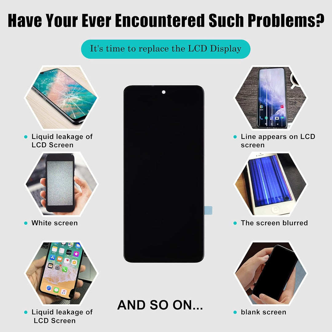 SwarKing LCD Display kompatibel mit Redmi Note 9 Pro/Redmi Note 9S Touch Screen Digitizer (Schwarz o