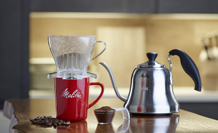 Melitta Handbrüh-Wasserkessel mit Schwanenhalsausguss, Edelstahl, 0, 7 Liter, 217649 Single, Single