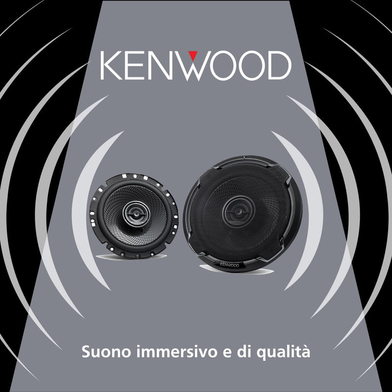 Kenwood KFC-PS1796 2-Wege-Koaxial-Lautsprecher, 17 cm, Auto-Lautsprecher mit Surround-Sound, Woofer