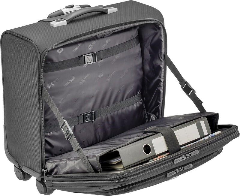 PEDEA Business Trolley Premium Laptop-Rollkoffer bis 17,3 Zoll (43,9 cm) mit Übernachtungsfach, schw