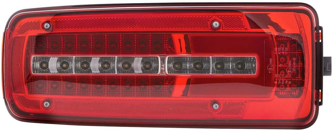 HELLA - Heckleuchte - Truck Full LED - LED - 24V - 2VD 012 381-211 mit Kennzeichenleuchte links HDSC
