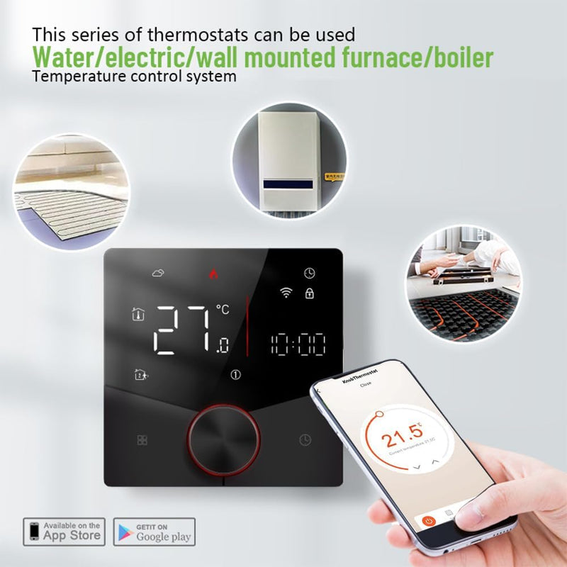 Decdeal WiFi Thermostat für Wasser Fussbodenheizung Und Gas Boiler Steuerung,kompatibel Alexa, Googl