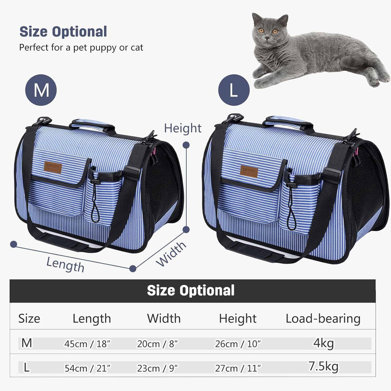 PETCUTE Faltbare Transporttasche für Katze Hunde bis 7.5 kg,Hundetasche Transporttasche für Katze un