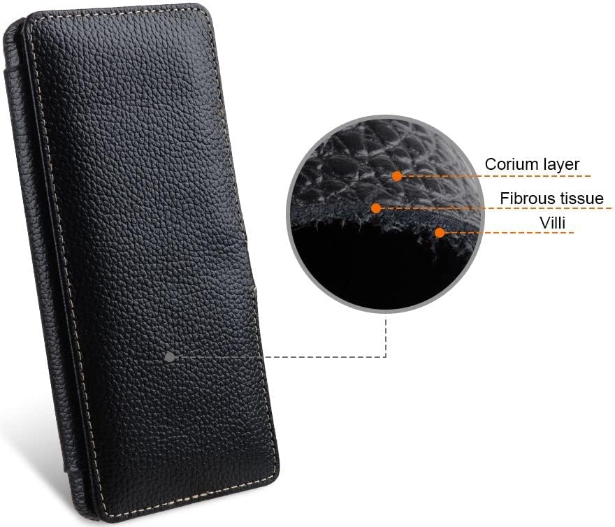 STILGUT Book Case kompatibel mit Google Pixel 6 Pro Hülle aus Leder mit Clip-Verschluss, Lederhülle,