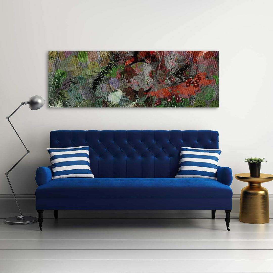 Wandbild Abstraktes Design Modern Deko Kunst Bilder Stilvoll mehrfarbig 90x30 cm Deco panel 90x30 cm