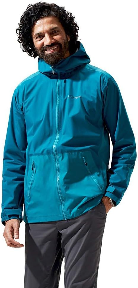 berghaus Herren Deluge Pro 2.0 Wasserdicht Jacke L Dschungel-Jewel/Deep Ocean, L Dschungel-Jewel/Dee