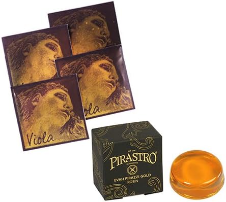 EVAH PIRAZZI GOLD Violasaiten SATZ + Kolophonium von Pirastro
