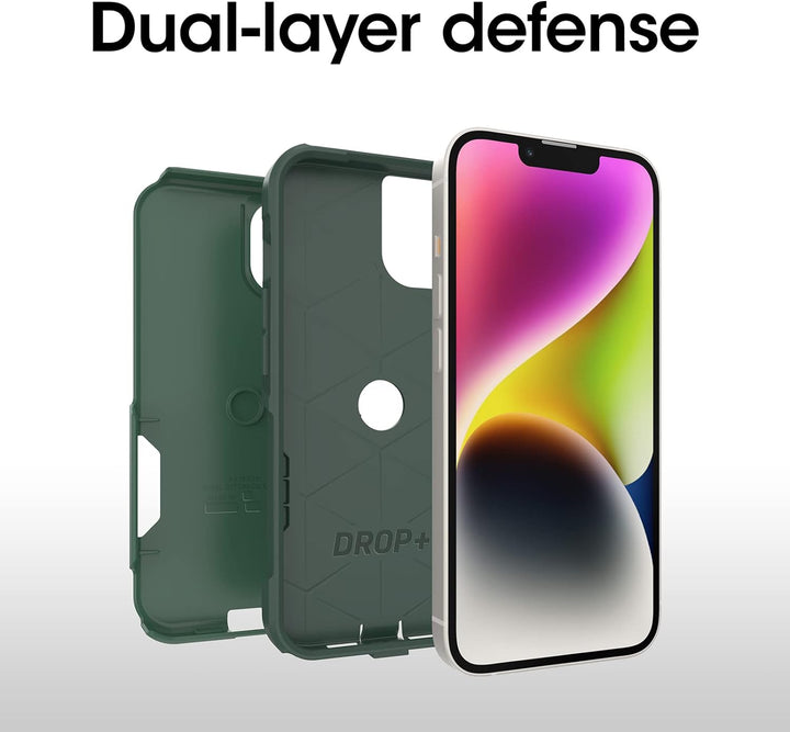 OtterBox Schutzhülle für iPhone 14 & iPhone 13 Commuter Series – Trees Company (grün), schlank und r