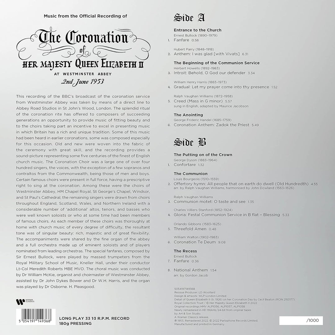 Krönungsmusik:Coronation-Queen Elizabeth II (lim. Edition), Vinyl