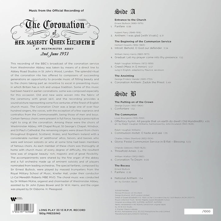 Krönungsmusik:Coronation-Queen Elizabeth II (lim. Edition), Vinyl
