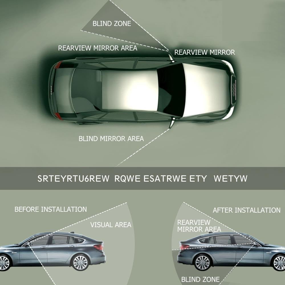 Auto Toter Winkel Spiegel, TOTMOX 2 Stück Auto Wild Blind Spot Spiegel, Universal Wohnwagenspiegel C