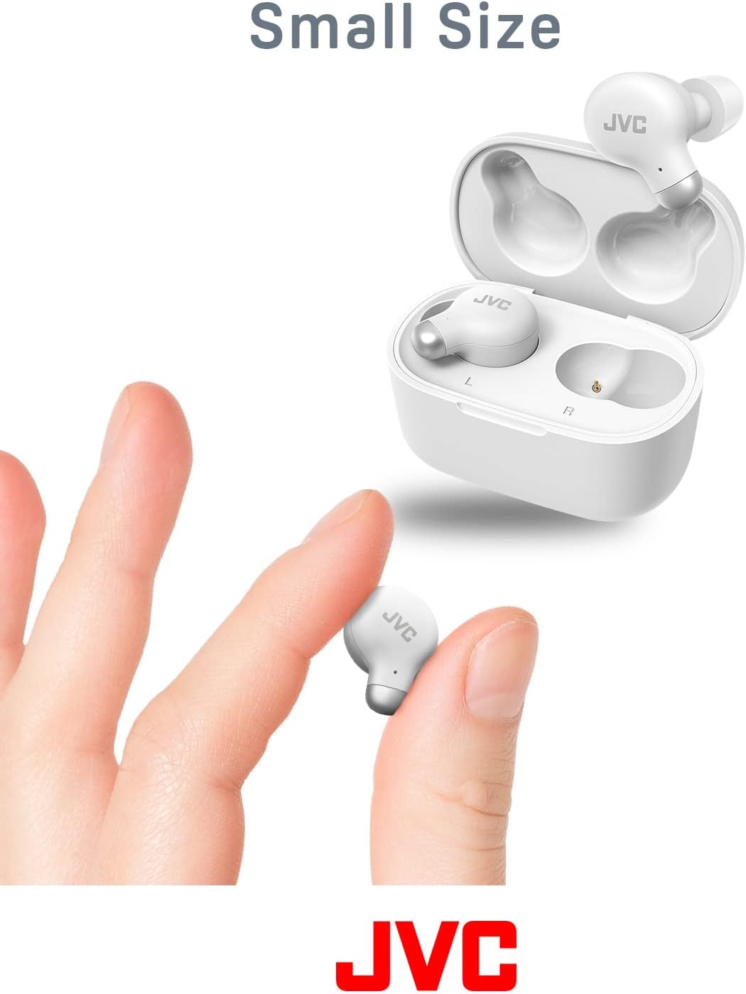 JVC HA-Z250T-W True Wireless Kopfhörer mit aktiver Geräuschunterdrückung, weiche & komfortable Memor