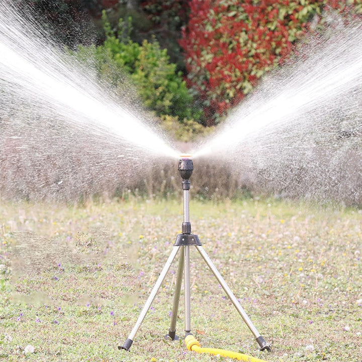Drehbarer Stativ-Sprinkler, 360 Grad Automatic Rotating Teleskop-Sprinkler-Stativ,Bewässerungsregner