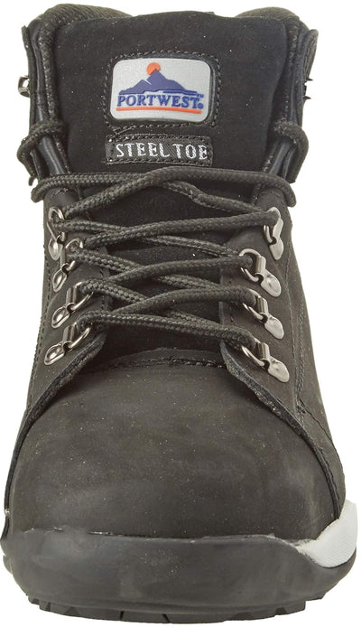 Portwest Steelite halbhoher Stiefel SB HRO, Grösse: 45, Farbe: Schwarz, FW31BKR45 45 EU Schwarz, 45