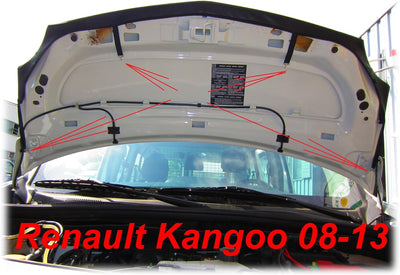 CARBON OPTIK AB-00788 Auto Bra kompatibel mit Renault Kangoo Bj. 2008-2013 Haubenbra Steinschlagschu