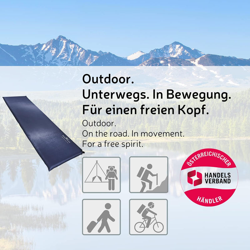 Black Crevice selbstaufblasbare Luftmatratze I Isomatte selbstaufblasend I Outdoor-Isomatte I aufbla