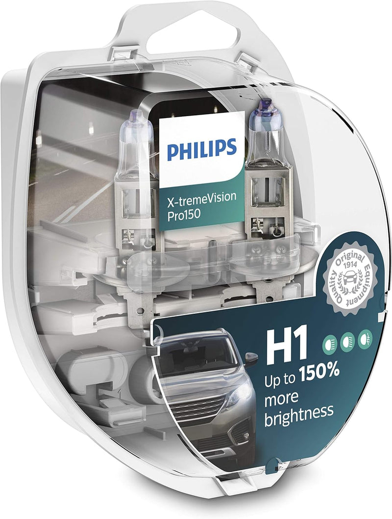 Philips X-tremeVision Pro150 H1 Scheinwerferlampe +150%, Doppelset, 565628, Twin box Twin box H1 Sin