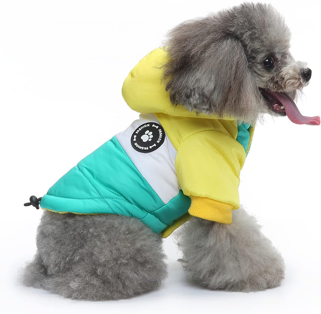 PETCUTE Hund Wintermantel Winterjacke mit Kapuze, Hundemantel mit Knopfverschluss,Verstellbar Hundej