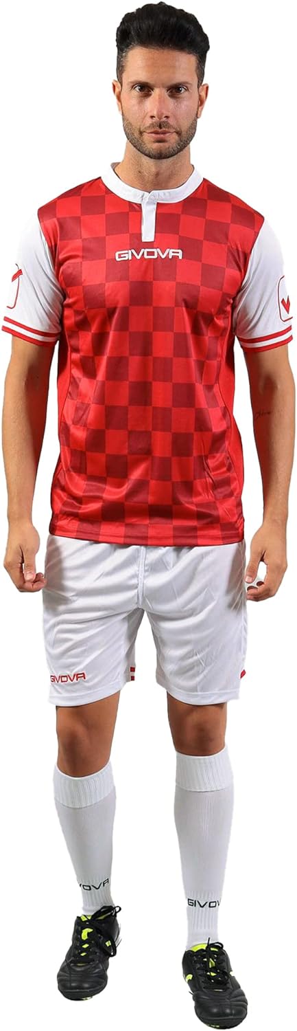 Givova Competition, Kit Fussball Unisex – Erwachsene L weib/rot, L weib/rot