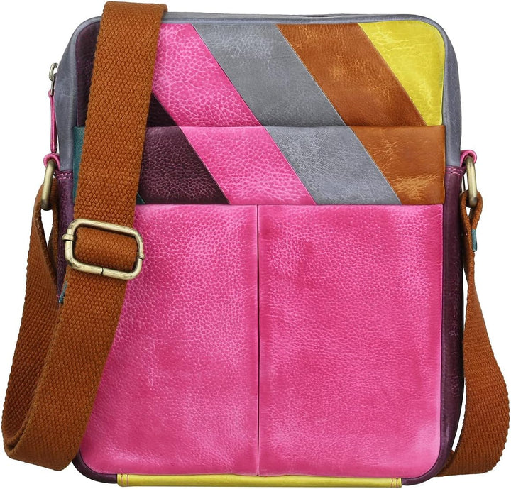 Greenburry Candy-Shop Umhängetasche Leder 21 cm Fuchsia, Fuchsia