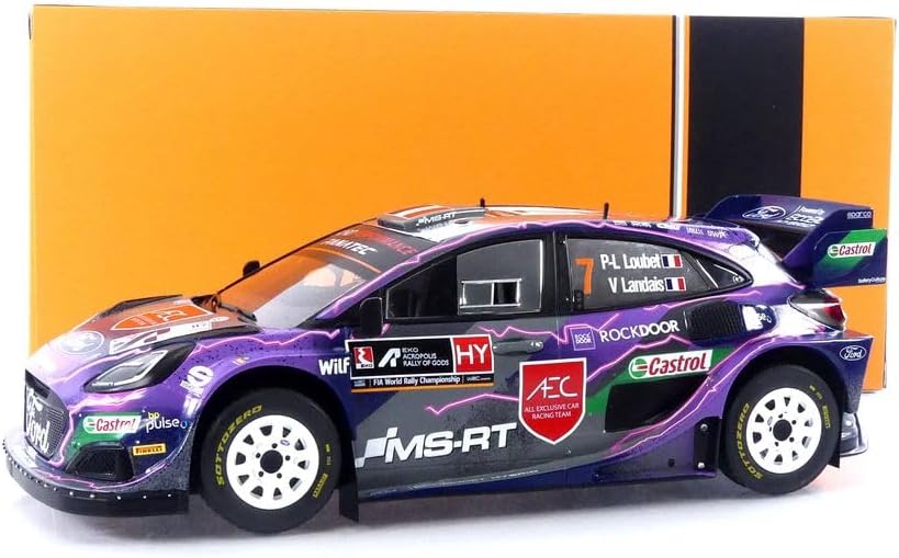 Passend für Ford Puma Rally1 Nº7 Loubet/Landais Rally Akropolis 1:18 IXO Models 18RMC138.22