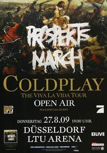 Coldplay - Düsseldorf, Düsseldorf 2009 » Konzertplakat/Premium Poster | Live Konzert Veranstaltung |