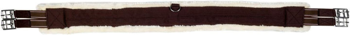 HKM Sattelgurt -Teddy- 9116 - schwarz/cream 145 cm, 9116 - schwarz/cream 145 cm