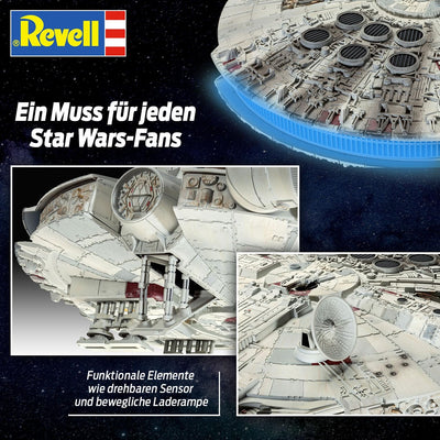 Revell 6718 Star Wars Han Solo 06718 Millenium Falcon Science Fiction Bausatz, 1:72 Scale