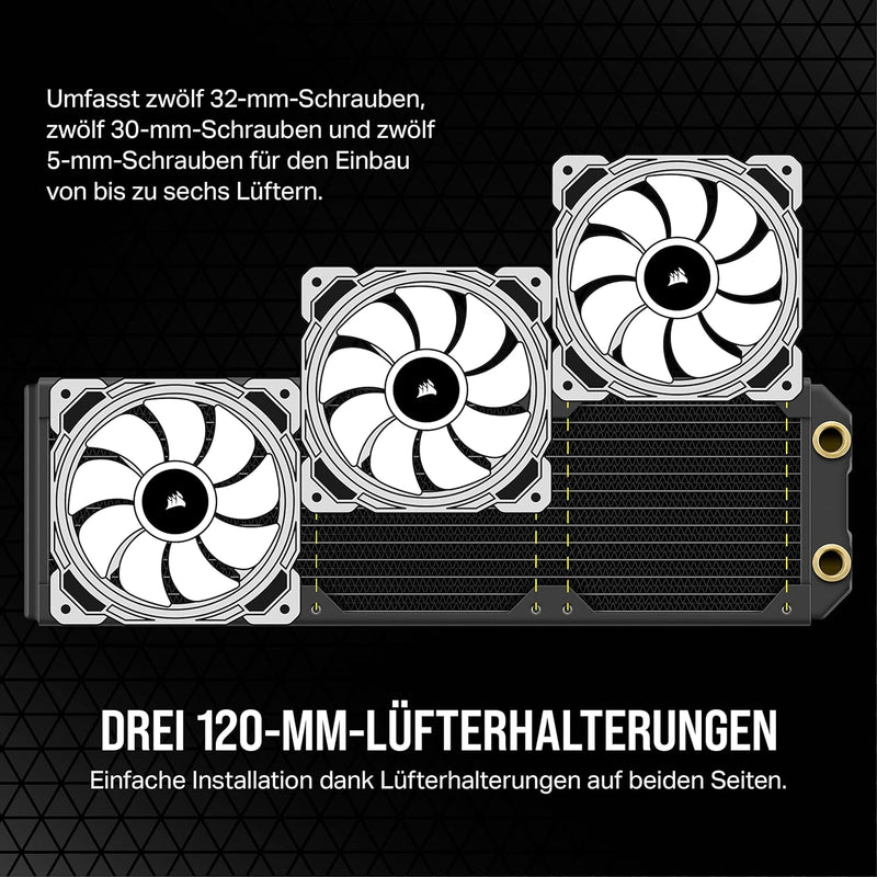 Corsair Hydro X Series XR5 360 mm NEO Radiator für Wasserkühlung – Kupferkanäle – Optimiert für Gerä