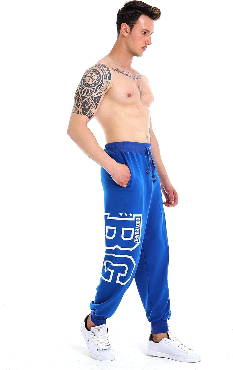 Raff&Taff Herren Jogginghose Bodyguard Bulldog Coole Lässige Sporthose Freizeithose Royalblau 8XL, R