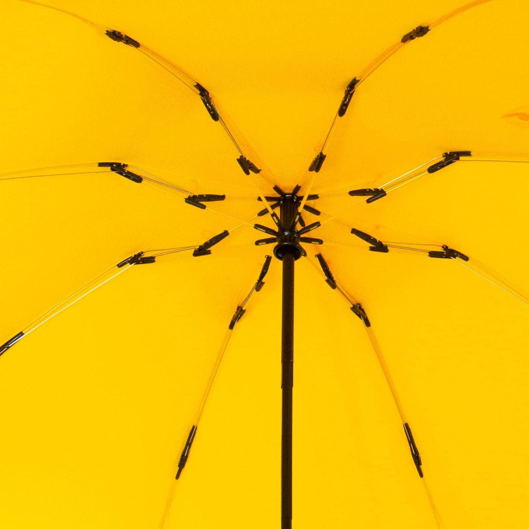 iX-brella Reverse umgekehrt öffnender Fiberglas-Taschenschirm mit farbigen Speichen - gelb, Gelb