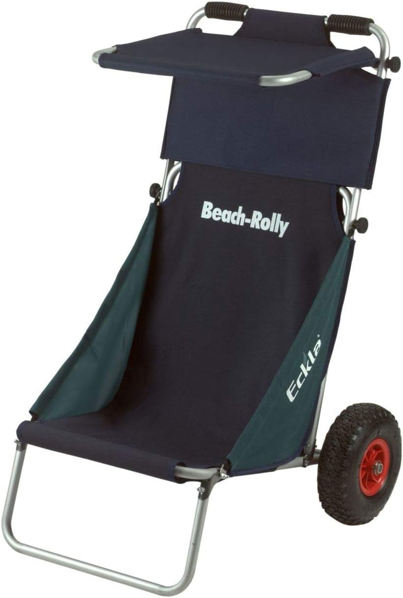 Eckla 79922 BEACH-ROLLY "blau/grün" mit Sonnendach und pannensichere Bereifung