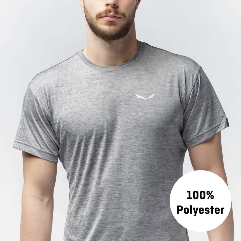 Salewa Herren Puez Melange Dry M S/S Tee Hemden & T-shirts 46-54 Electric Melange, 46-54 Electric Me