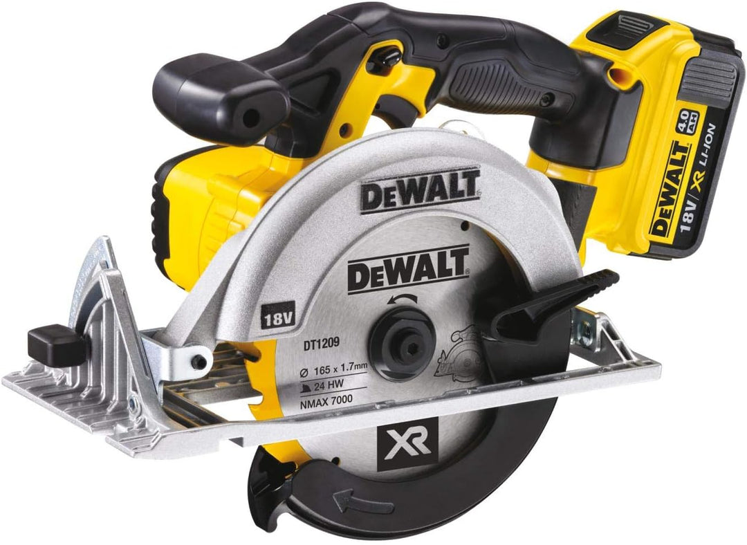 DeWalt Akku-Handkreissäge/ Akku-Kreissäge (18 Volt, 4,0 Ah, Vollmetall-Getriebe, inkl. 2x XR Li-Ion