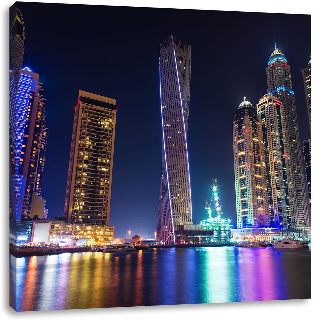 Dubai Burj al Arab, Format: 70x70 auf Leinwand, XXL riesige Bilder fertig gerahmt mit Keilrahmen, Ku